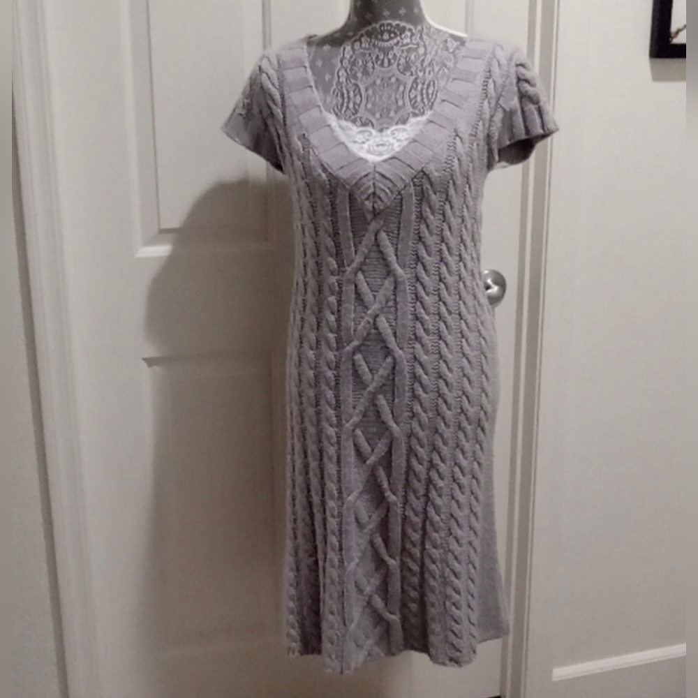 Frenchi Cable Sweater Dress sz Medium